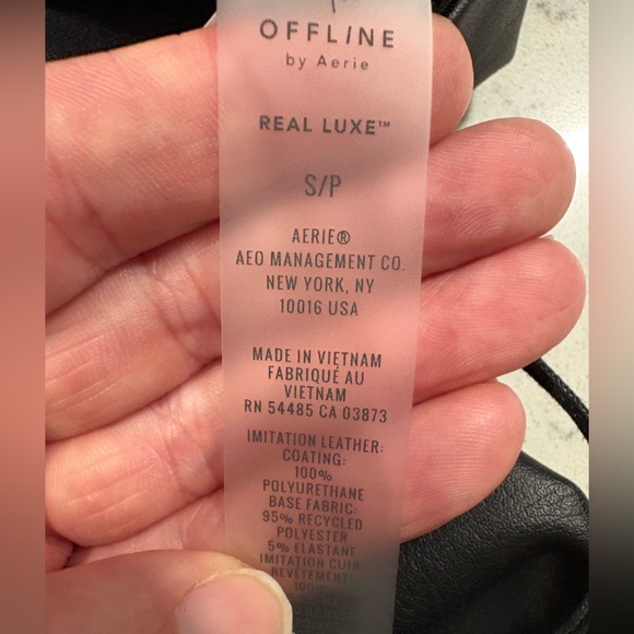 Offline By Aerie Real Luxe Faux Leather Leggings Size Small NWT - Picture 6 of 9